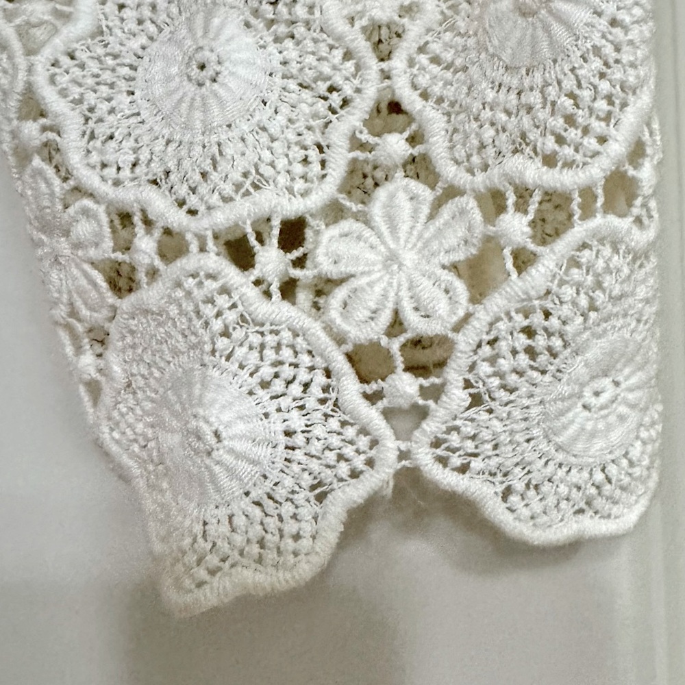 Boden Floral White Lace Long Sleeve Dress 2R - Picture 9 of 11